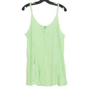 Torrid Tank Top Cami Cottage Minimalist Coastal Grandma Granola Girl Green 1 1X